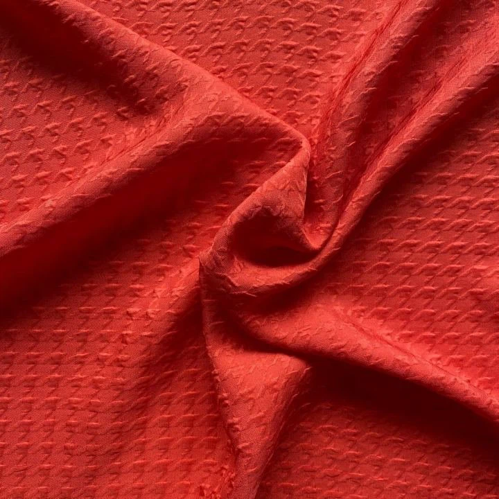 Crepe Jacquard Red Swallow Gird
